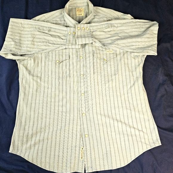 XL Lucky Brand Pearl Snap Shirt - Picture 4 of 5